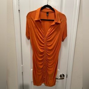 Orange stretchy wild fable dress like new. Size extra larger.